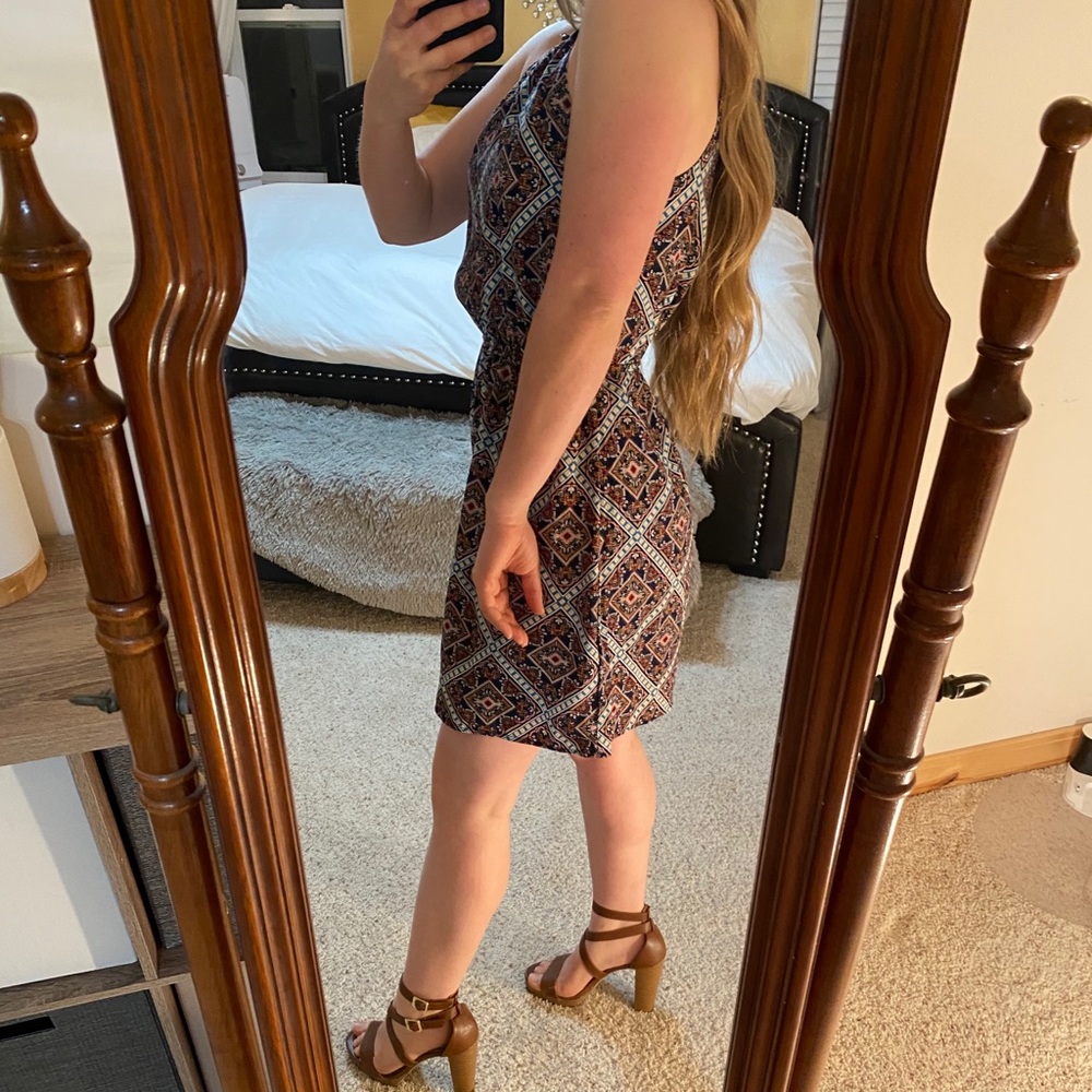 Patterned Halter Dress - Picture 2 of 4